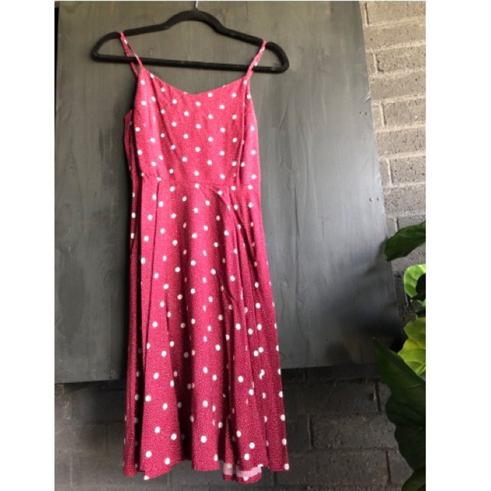 Maroon and white polka dot w/mini white speckles